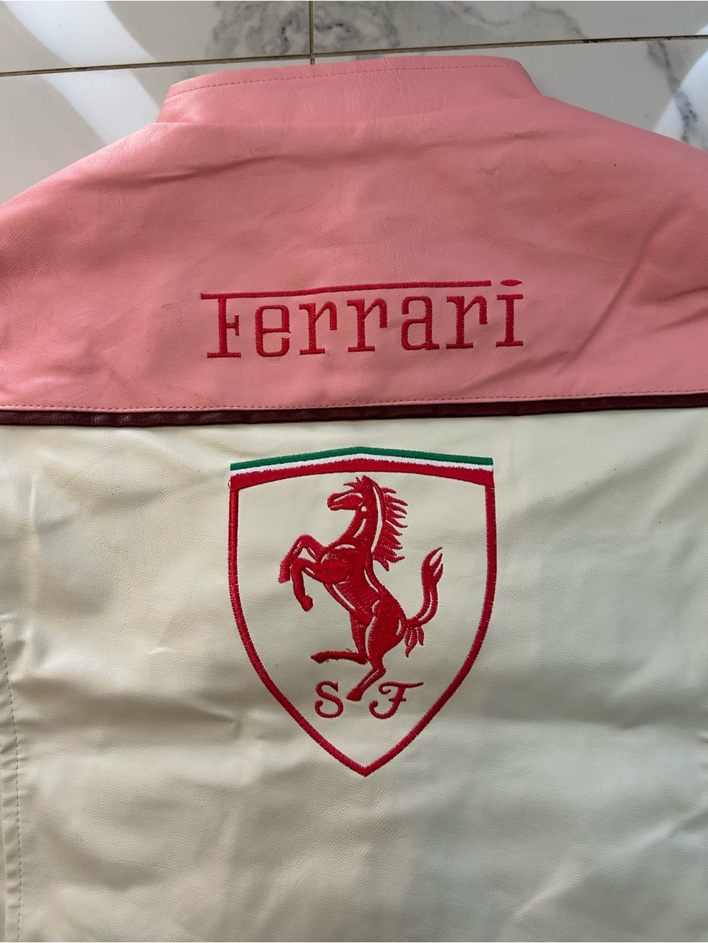 Ferrari Pink and Cream Racing Jacket - Picture 5 of 6